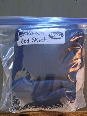 Navy Blue Bed Skirt